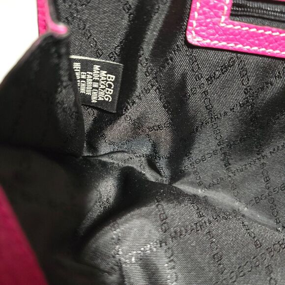BCBGMAXAZRIA Large Magenta Pink Faux Leather Hand Bag - Picture 9 of 12